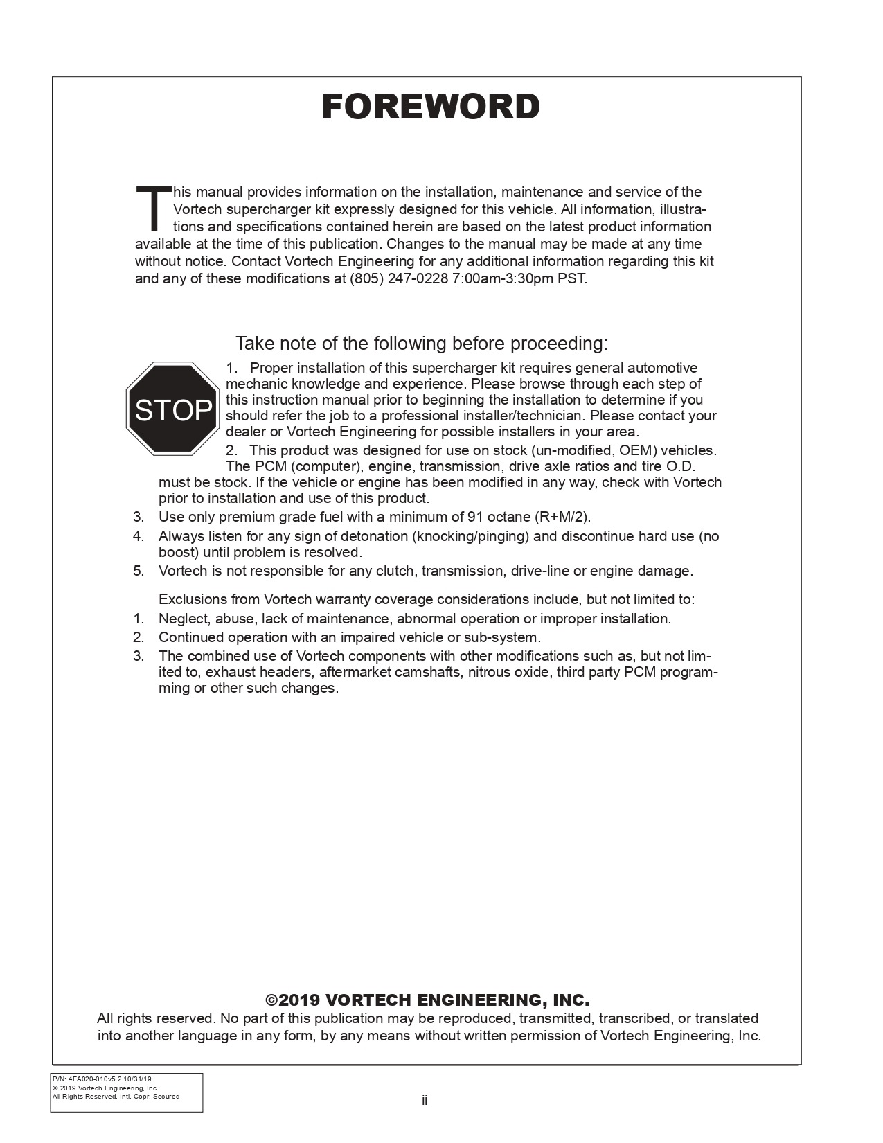 1986-93 Mustang Vortech V3 Installation Instructions - 1986-93 Mustang Vortech V3 Installation Instructions
