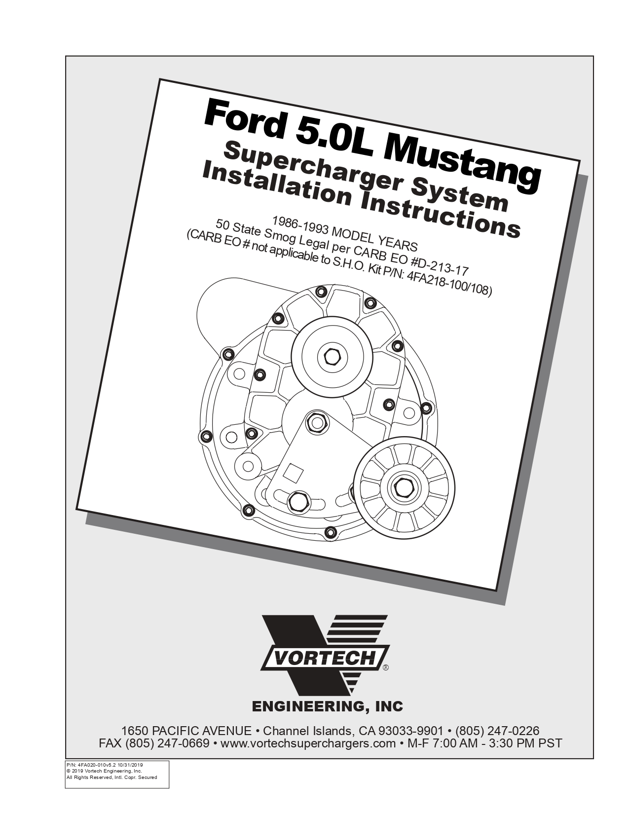 1986-93 Mustang Vortech V3 Installation Instructions - 1986-93 Mustang Vortech V3 Installation Instructions