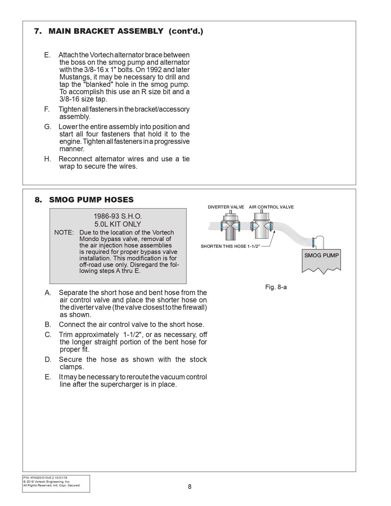 1986-93 Mustang Vortech V3 Installation Instructions - 1986-93 Mustang Vortech V3 Installation Instructions