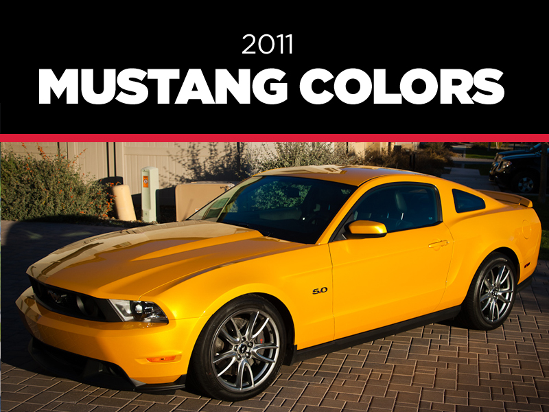 2011 Mustang Colors Options Photos Color Codes