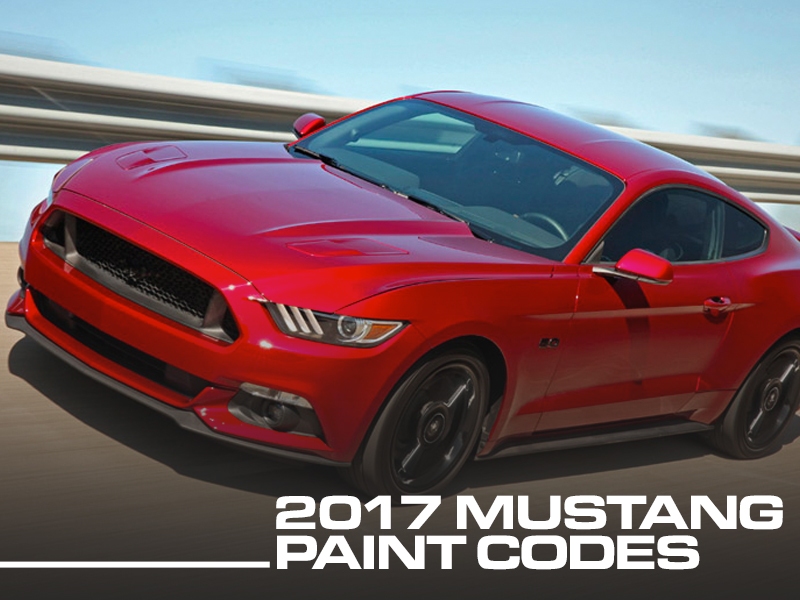 2019 Ford Mustang Color Chart