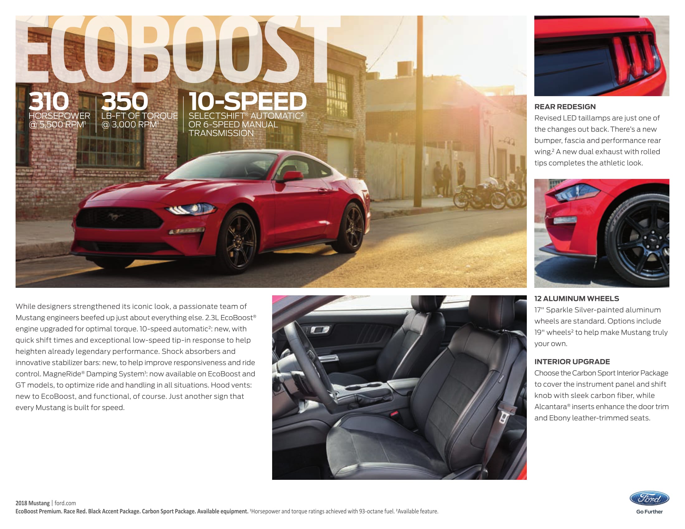 2018 ford mustang brochures