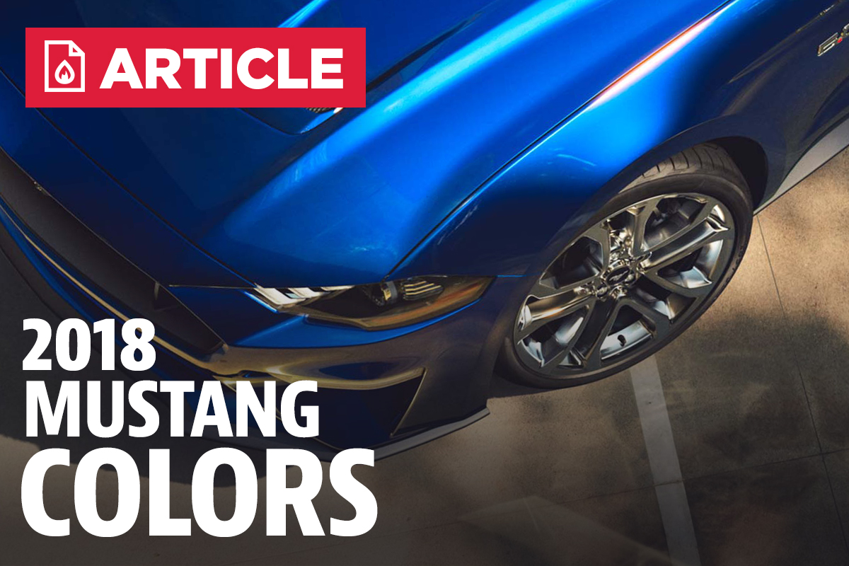 2018 Mustang Color Chart