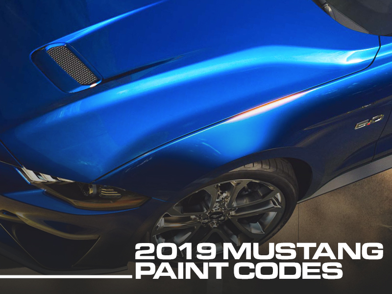 2019 Mustang Color Chart