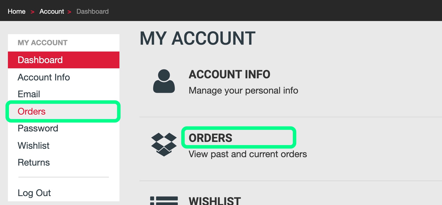 How to Cancel My Order With LMR - step 1