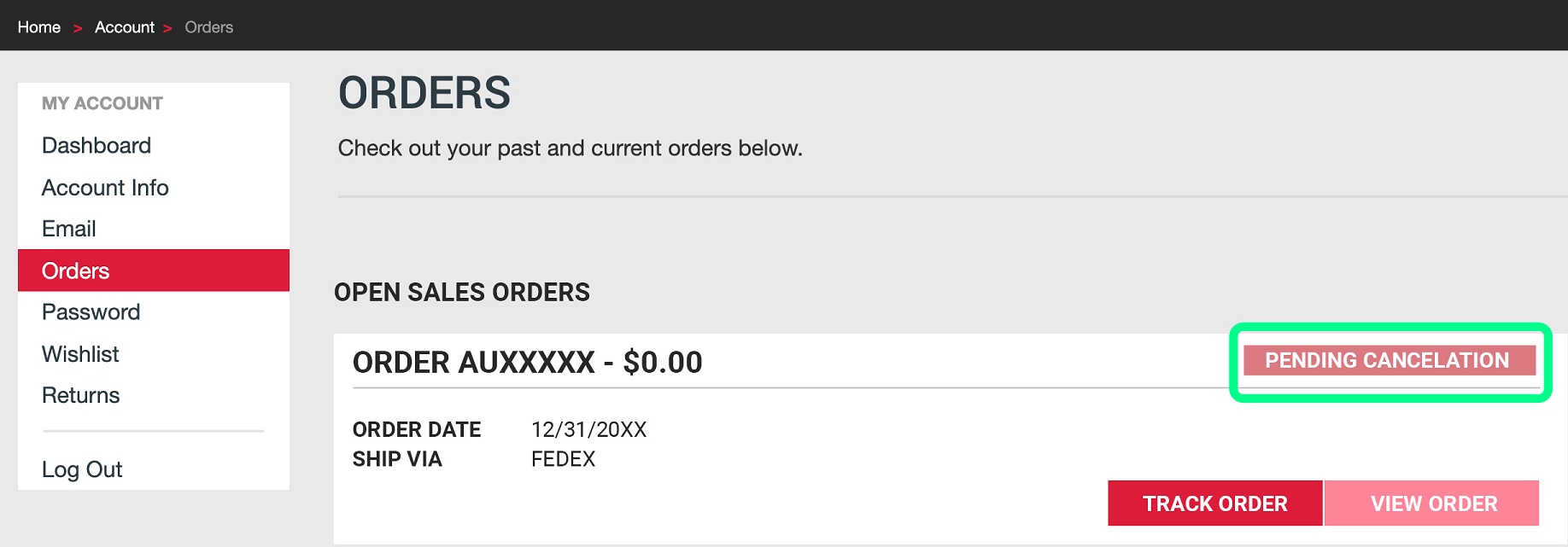 How to Cancel My Order With LMR - step 4