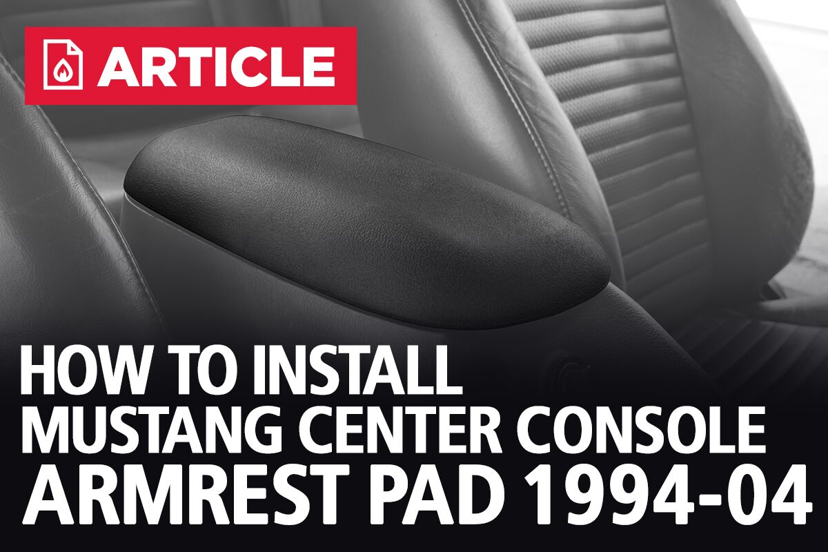 Ford Mustang Center Console Arm Rest Cover – 1994-2004, Graphite Gray, Daniel Carpenter