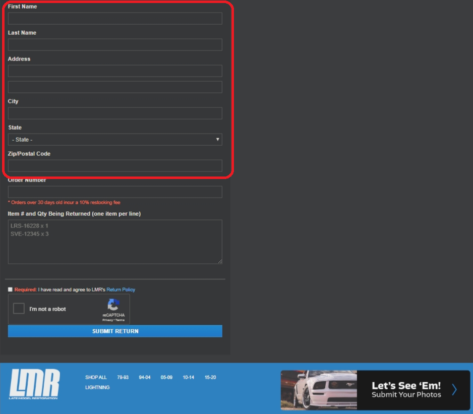 LMR RMA Return Process - LMR.com
